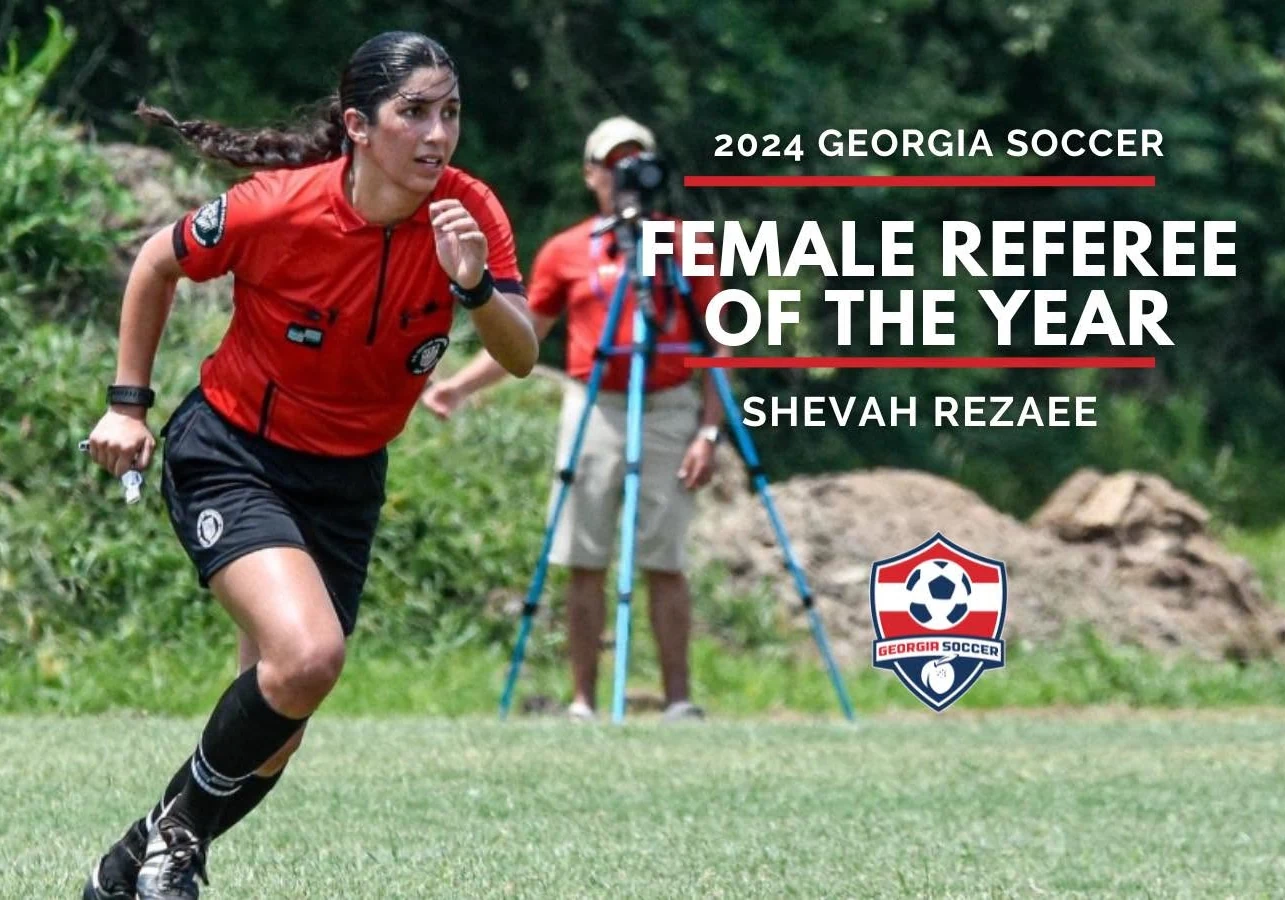 Shevah Rezaee, named 2024 Georgia Soccer Female Referee of the Year